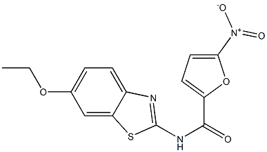 N2-(6-ethoxy-1,3-benzothiazol-2-yl)-5-nitro-2-furamide 结构式