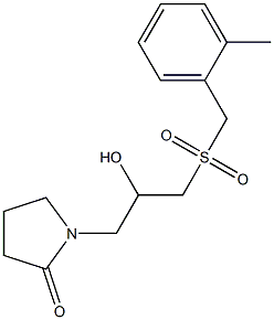 1-{2-hydroxy-3-[(2-methylbenzyl)sulfonyl]propyl}-2-pyrrolidinone 结构式