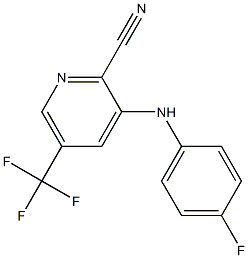 3-(4-fluoroanilino)-5-(trifluoromethyl)-2-pyridinecarbonitrile 结构式