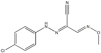 2-[(Z)-2-(4-chlorophenyl)hydrazono]-3-(methoxyimino)propanenitrile 结构式