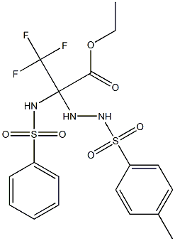 ethyl 3,3,3-trifluoro-2-{2-[(4-methylphenyl)sulfonyl]hydrazino}-2-[(phenylsulfonyl)amino]propanoate 结构式