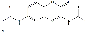 N1-[3-(acetylamino)-2-oxo-2H-chromen-6-yl]-2-chloroacetamide 结构式