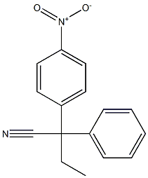 2-(4-nitrophenyl)-2-phenylbutanenitrile 结构式