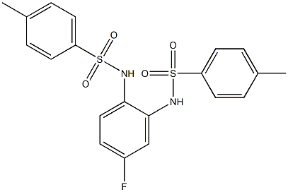 N1-(5-fluoro-2-{[(4-methylphenyl)sulfonyl]amino}phenyl)-4-methylbenzene-1-sulfonamide 结构式