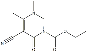 ethyl N-[2-cyano-3-(dimethylamino)-2-butenoyl]carbamate 结构式