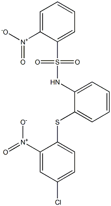 N1-{2-[(4-chloro-2-nitrophenyl)thio]phenyl}-2-nitrobenzene-1-sulfonamide 结构式