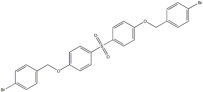 1-[(4-bromobenzyl)oxy]-4-({4-[(4-bromobenzyl)oxy]phenyl}sulfonyl)benzene 结构式