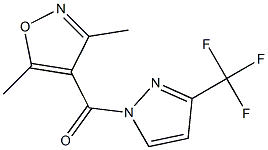 (3,5-dimethylisoxazol-4-yl)[3-(trifluoromethyl)-1H-pyrazol-1-yl]methanone 结构式