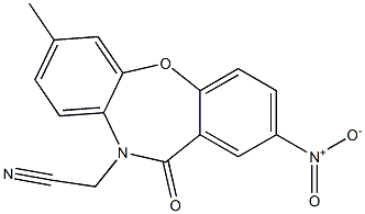 2-[7-methyl-2-nitro-11-oxodibenzo[b,f][1,4]oxazepin-10(11H)-yl]acetonitrile 结构式