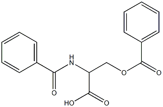 2-(benzoylamino)-3-(benzoyloxy)propanoic acid 结构式