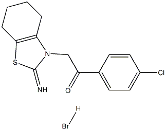 1-(4-chlorophenyl)-2-[2-imino-4,5,6,7-tetrahydro-1,3-benzothiazol-3(2H)-yl]-1-ethanone hydrobromide 结构式