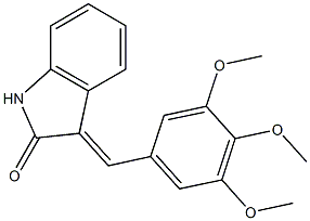 3-(3,4,5-trimethoxybenzylidene)indolin-2-one 结构式