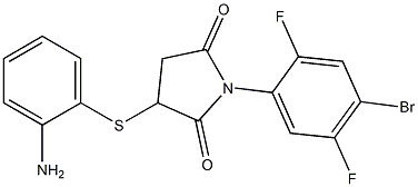 3-[(2-aminophenyl)thio]-1-(4-bromo-2,5-difluorophenyl)pyrrolidine-2,5-dione 结构式