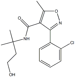 N4-(3-hydroxy-1,1-dimethylpropyl)-3-(2-chlorophenyl)-5-methylisoxazole-4-carboxamide 结构式