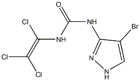 N-(4-bromo-1H-pyrazol-3-yl)-N'-(1,2,2-trichlorovinyl)urea 结构式