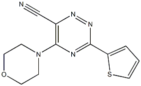 5-morpholino-3-(2-thienyl)-1,2,4-triazine-6-carbonitrile 结构式