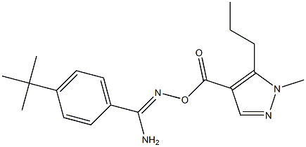 O1-[(1-methyl-5-propyl-1H-pyrazol-4-yl)carbonyl]-4-(tert-butyl)benzene-1-ca rbohydroximamide 结构式