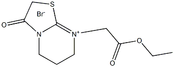 8-(2-ethoxy-2-oxoethyl)-3-oxo-2,3,6,7-tetrahydro-5H-[1,3]thiazolo[3,2-a]pyrimidin-8-ium bromide 结构式