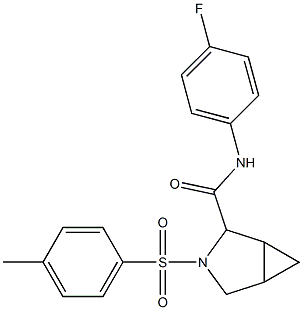 N-(4-fluorophenyl)-3-[(4-methylphenyl)sulfonyl]-3-azabicyclo[3.1.0]hexane-2-carboxamide 结构式