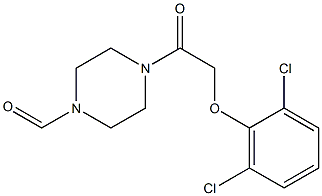 4-[2-(2,6-dichlorophenoxy)acetyl]tetrahydro-1(2H)-pyrazinecarbaldehyde 结构式