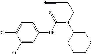 N-(2-cyanoethyl)-N-cyclohexyl-N'-(3,4-dichlorophenyl)thiourea 结构式