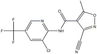 N-[3-chloro-5-(trifluoromethyl)-2-pyridinyl]-3-cyano-5-methyl-4-isoxazolecarboxamide 结构式