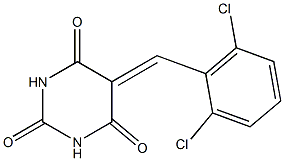 5-(2,6-dichlorobenzylidene)hexahydropyrimidine-2,4,6-trione 结构式
