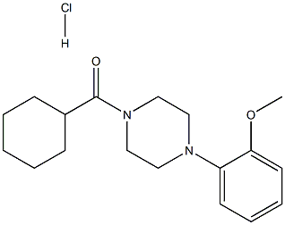 cyclohexyl[4-(2-methoxyphenyl)piperazino]methanone hydrochloride 结构式