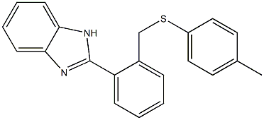 2-(2-{[(4-methylphenyl)thio]methyl}phenyl)-1H-benzo[d]imidazole 结构式