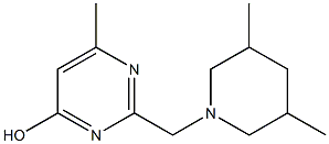 2-[(3,5-dimethylpiperidino)methyl]-6-methyl-4-pyrimidinol 结构式