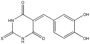 5-(3,4-dihydroxybenzylidene)-2-thioxohexahydropyrimidine-4,6-dione 结构式