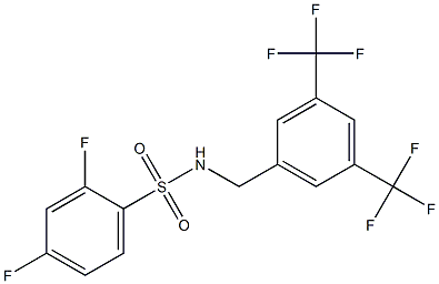 N1-[3,5-di(trifluoromethyl)benzyl]-2,4-difluorobenzene-1-sulfonamide 结构式