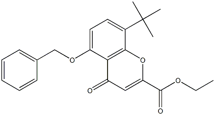 ethyl 5-(benzyloxy)-8-(tert-butyl)-4-oxo-4H-chromene-2-carboxylate 结构式