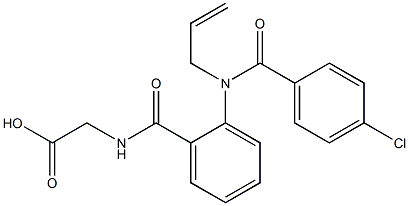 2-({2-[allyl(4-chlorobenzoyl)amino]benzoyl}amino)acetic acid 结构式