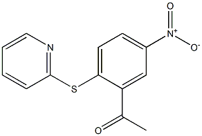 1-[5-nitro-2-(2-pyridylthio)phenyl]ethan-1-one 结构式