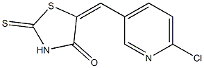 5-[(E)-(6-chloro-3-pyridinyl)methylidene]-2-thioxo-1,3-thiazolan-4-one 结构式