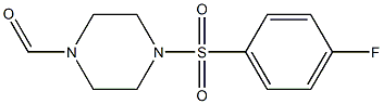 4-[(4-fluorophenyl)sulfonyl]tetrahydro-1(2H)-pyrazinecarbaldehyde 结构式