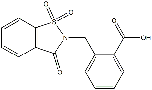 2-[(1,1,3-trioxo-1,3-dihydro-2H-1,2-benzisothiazol-2-yl)methyl]benzenecarboxylic acid 结构式