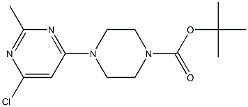 tert-butyl 4-(6-chloro-2-methyl-4-pyrimidinyl)tetrahydro-1(2H)-pyrazinecarboxylate 结构式
