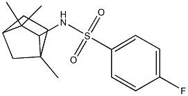 N1-(1,3,3-trimethylbicyclo[2.2.1]hept-2-yl)-4-fluorobenzene-1-sulfonamide 结构式