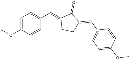 2,5-di(4-methoxybenzylidene)cyclopentan-1-one 结构式