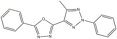 2-(5-methyl-2-phenyl-2H-1,2,3-triazol-4-yl)-5-phenyl-1,3,4-oxadiazole 结构式