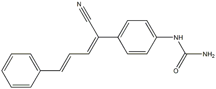 N-[4-(1-cyano-4-phenylbuta-1,3-dienyl)phenyl]urea 结构式