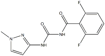 N-(2,6-difluorobenzoyl)-N'-(1-methyl-1H-pyrazol-3-yl)urea 结构式