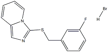 3-[(3-fluorobenzyl)thio]imidazo[1,5-a]pyridine hydrobromide 结构式