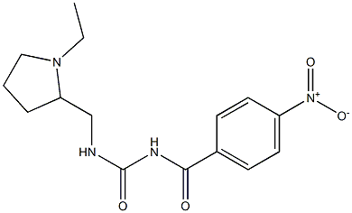 N-[(1-ethyltetrahydro-1H-pyrrol-2-yl)methyl]-N'-(4-nitrobenzoyl)urea 结构式