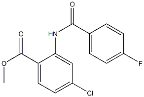 methyl 4-chloro-2-[(4-fluorobenzoyl)amino]benzoate 结构式