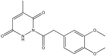 1-[2-(3,4-dimethoxyphenyl)acetyl]-5-methyl-1,2,3,6-tetrahydropyridazine-3,6-dione 结构式