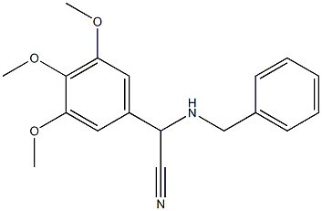 2-(benzylamino)-2-(3,4,5-trimethoxyphenyl)acetonitrile 结构式