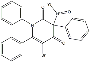 5-bromo-3-nitro-1,3,6-triphenyl-1,2,3,4-tetrahydropyridine-2,4-dione 结构式